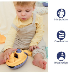 Mon Premier Bateau 2 en 1 LE JOUET SIMPLE, jaune