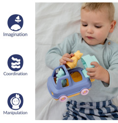 Mon Premier Camion de Pompier LE JOUET SIMPLE, bleu