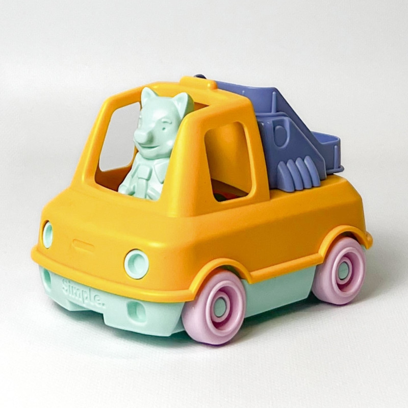 Mon Premier Camion de Pompier LE JOUET SIMPLE, jaune