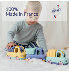 Mon Premier Camion de Pompier LE JOUET SIMPLE, jaune