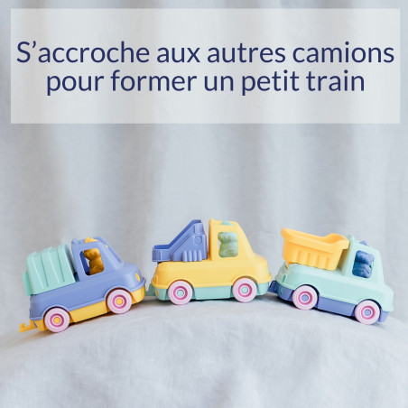 Mon Premier Camion de Pompier LE JOUET SIMPLE, turquoise