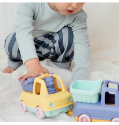 Coffret Duo Mes Premiers Camions Trains LE JOUET SIMPLE, pompier et benne