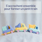 Coffret Duo Mes Premiers Camions Trains LE JOUET SIMPLE, pompier et benne