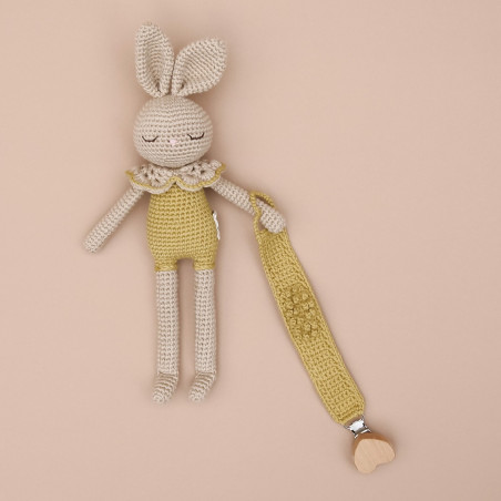 Attache-sucette en crochet PATTI OSLO, Kiwi