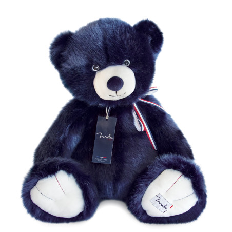 Peluche l'ours français marine 50 cm MAILOU TRADITION