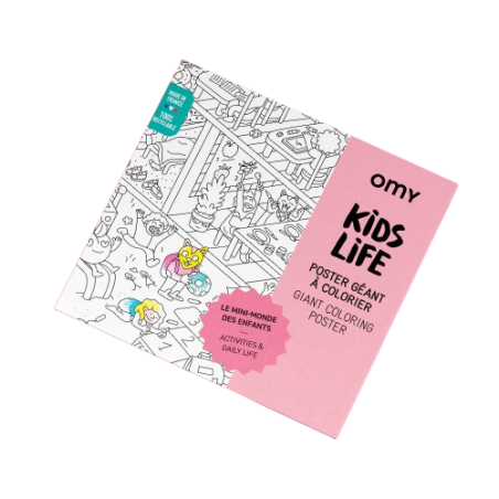 Poster géant à colorier Kids Life OMY