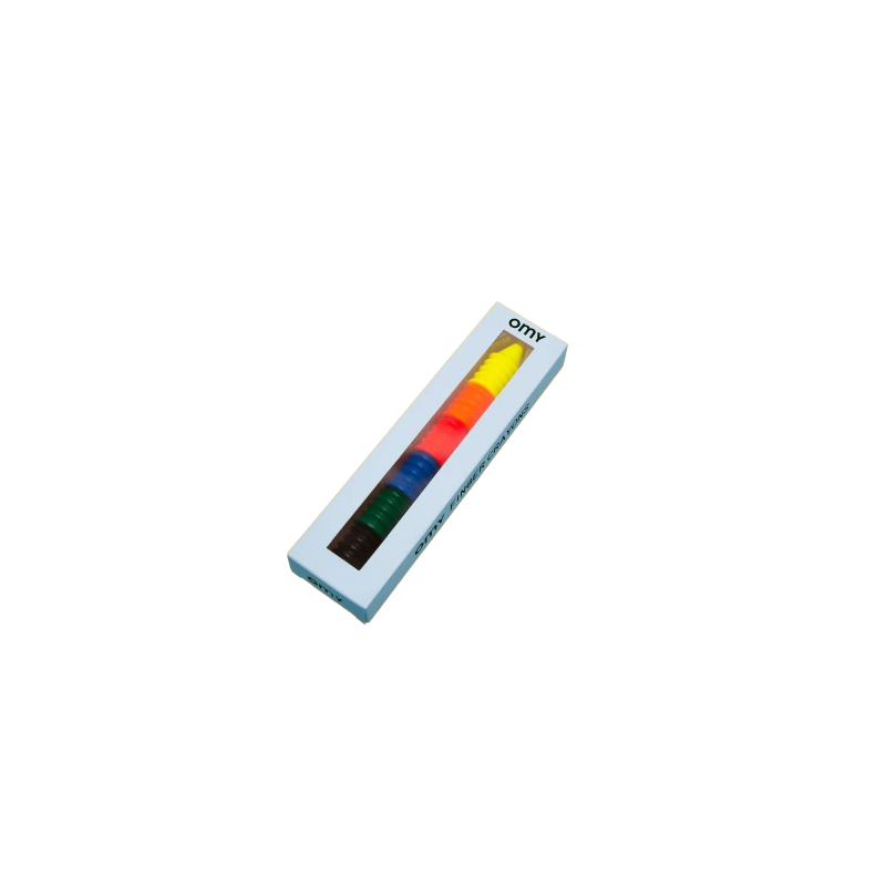 Boîte de 6 maxi crayons à doigts en cire OMY Boîte de 6 maxi crayons à doigts en cire OMY