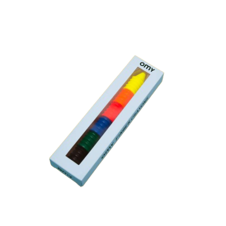 Boîte de 6 maxi crayons à doigts en cire OMY