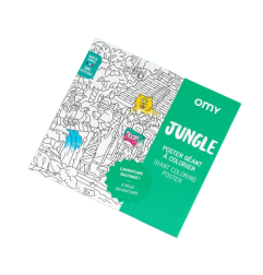 Poster géant à colorier Jungle OMY