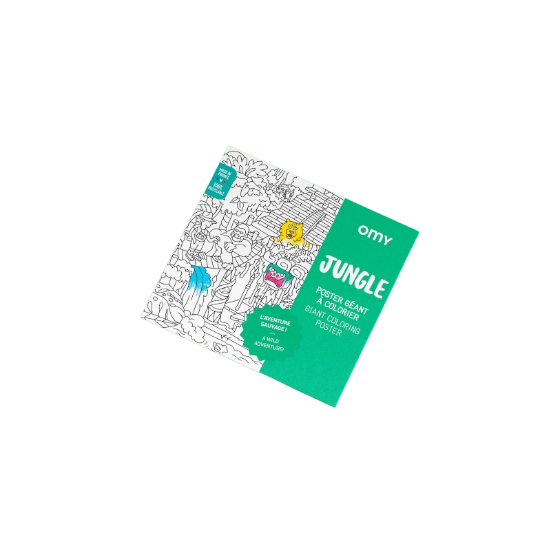 Poster géant à colorier Jungle OMY
