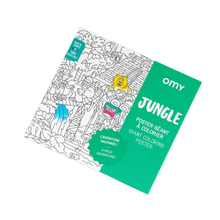 Poster géant à colorier Jungle OMY