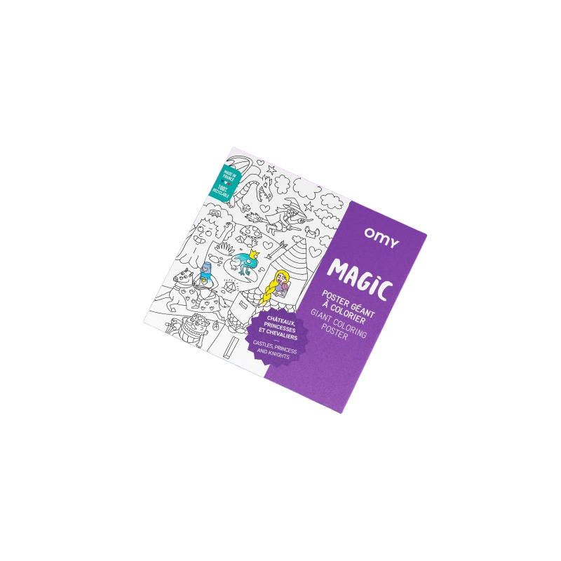 Poster géant à colorier Magic OMY