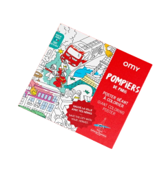 Poster géant à colorier Pompiers de Paris OMY