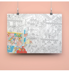 Poster géant à colorier Danse OMY