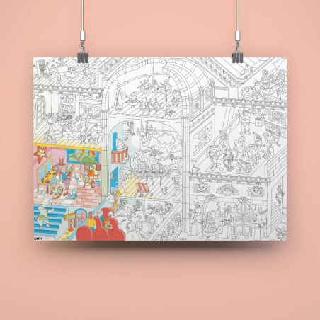 Poster géant à colorier Danse OMY