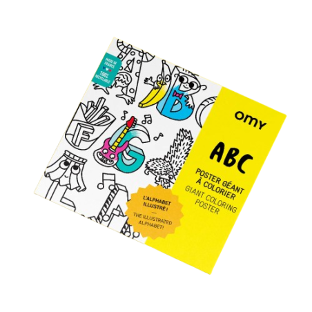 Poster géant à colorier ABC OMY