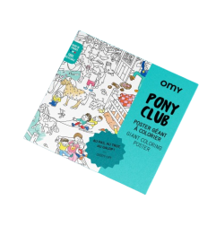 Poster géant à colorier Poney Club OMY