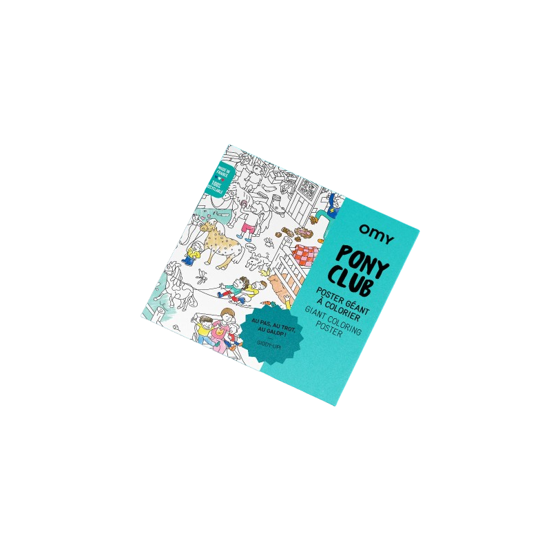 Poster géant à colorier Poney Club OMY