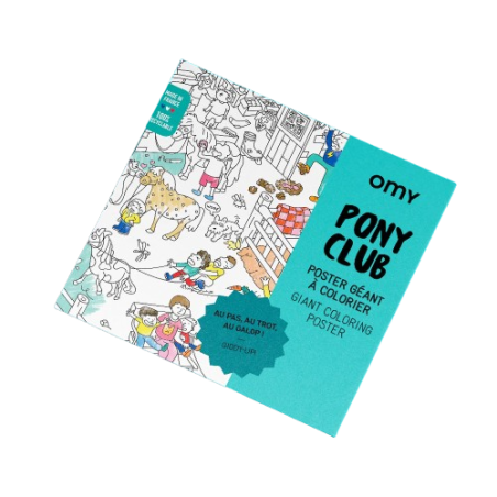 Poster géant à colorier Poney Club OMY
