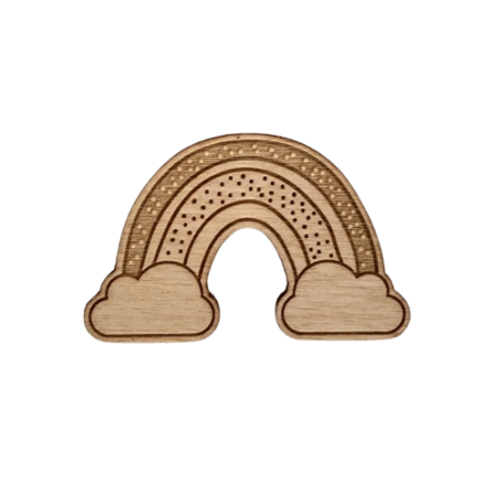 Pin's en bois Arc en Ciel LES PETITES HIRONDELLES