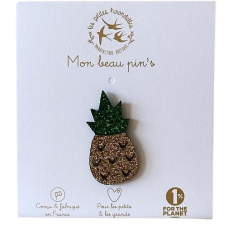 Pin's Ananas LES PETITES HIRONDELLES