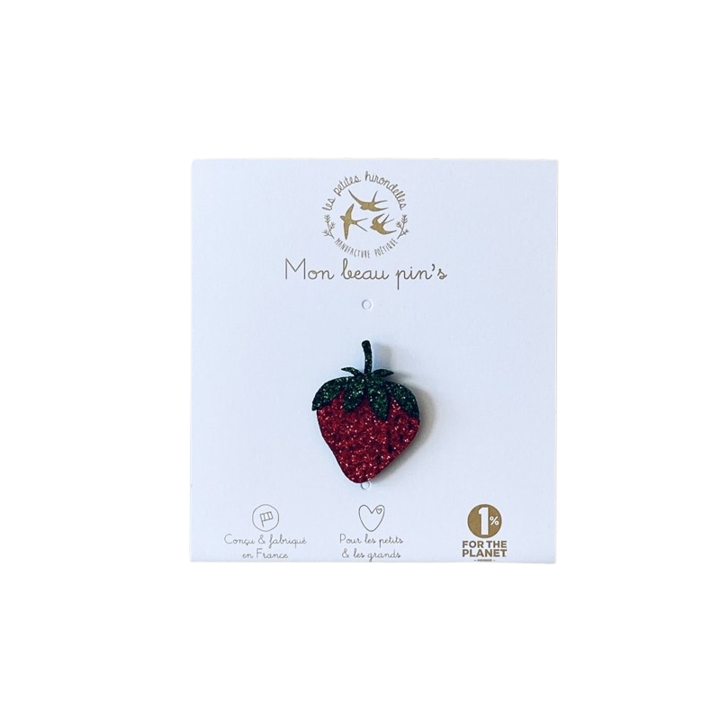 Pin's Fraise LES PETITES HIRONDELLES