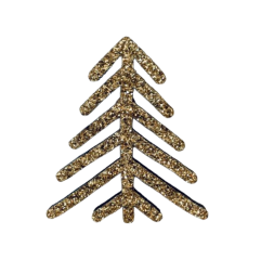 Pin's Sapin LES PETITES HIRONDELLES, doré