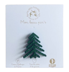 Pin's Sapin LES PETITES HIRONDELLES, vert