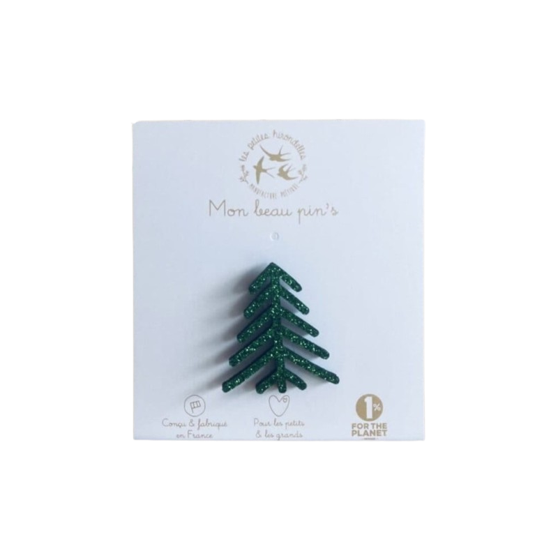 Pin's Sapin LES PETITES HIRONDELLES, vert