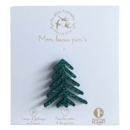 Pin's Sapin LES PETITES HIRONDELLES, vert