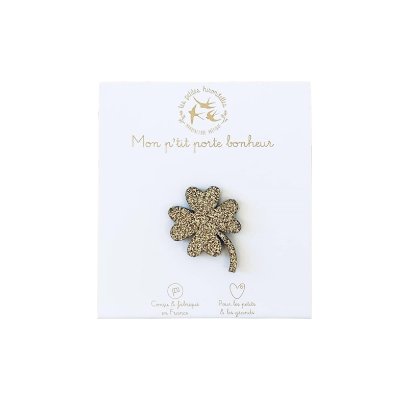 Pin's Trèfle LES PETITES HIRONDELLES, doré