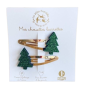 Barrettes Sapin LES PETITES HIRONDELLES, vertes