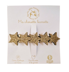 Barrette clip Etoiles LES PETITES HIRONDELLES, dorée