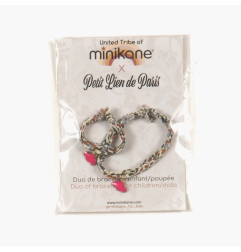 Duo de bracelets enfant et poupée MINIKANE x PETIT LIEN DE PARIS, Millie Bistre