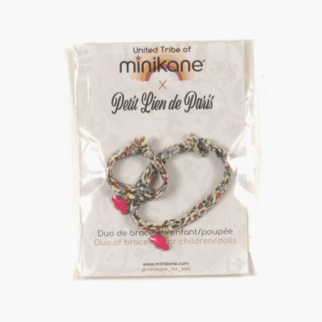 Duo de bracelets enfant et poupée MINIKANE x PETIT LIEN DE PARIS, Millie Bistre
