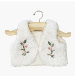 Gilet Bohême poupée Babies MINIKANE, bouclette écrue