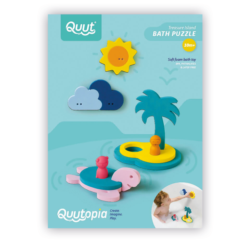 Jeu de bain à assembler QUUT, l'Île au Trésor
