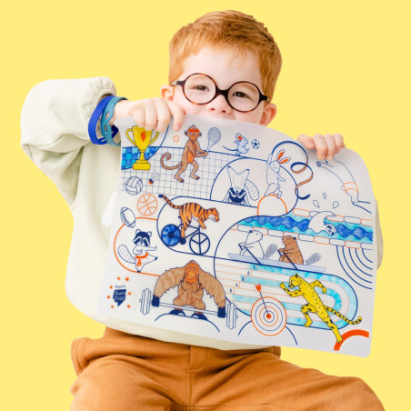 Set de table Sports SUPER PETIT, à colorier à l'infini