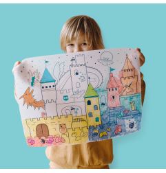 Set de table Château SUPER PETIT, à colorier à l'infini