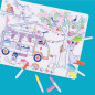 Set de table Dream Van SUPER PETIT, à colorier à l'infini