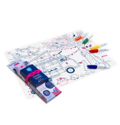 Set de table Dream Van SUPER PETIT, à colorier à l'infini