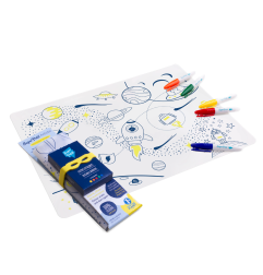 Set de table Dans l'Espace SUPER PETIT, à colorier à l'infini