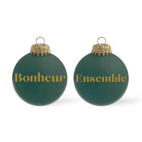 Boule de Noël Bonheur Ensemble BAUBELS