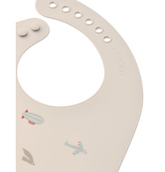 Lot de 2 bavoirs en silicone Tilda LIEWOOD, Aviator Ecru