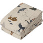 Lot de 2 langes Lewis LIEWOOD, mousseline de coton Sea Creature