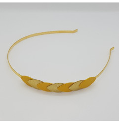Serre-tête Paulette ATELIER GUSTAVE, jaune et or