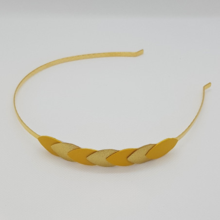 Serre-tête Paulette ATELIER GUSTAVE, jaune et or