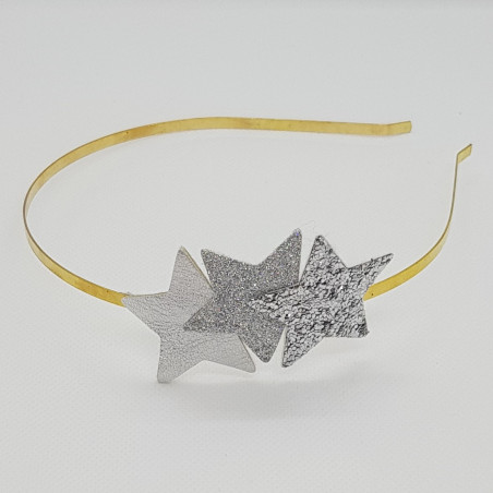 Serre-tête Etoiles ATELIER GUSTAVE, paillettes argentées et argent