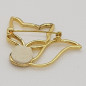 Broche Renard ATELIER GUSTAVE, cuir blanc