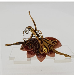 Broche Danseuse ATELIER GUSTAVE, rose nude